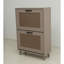 2 range-chaussures - Rangement de vestibule avec assemblage, peut contenir 12 paires, accès facile, bois d'ingénierie gris antique, support de 9,26 po de largeur pour un rangement rapide