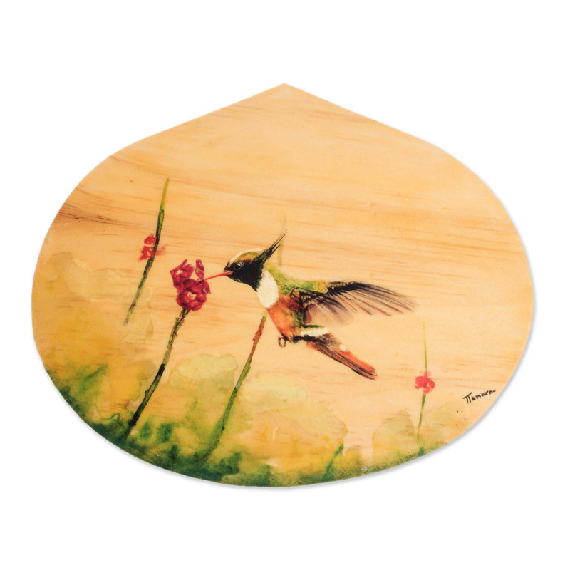 Plaque décorative en bois de l’hummingbird Findlay