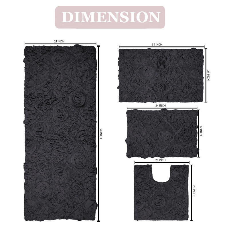 Ensemble de tapis de bain Schoenberger, gris