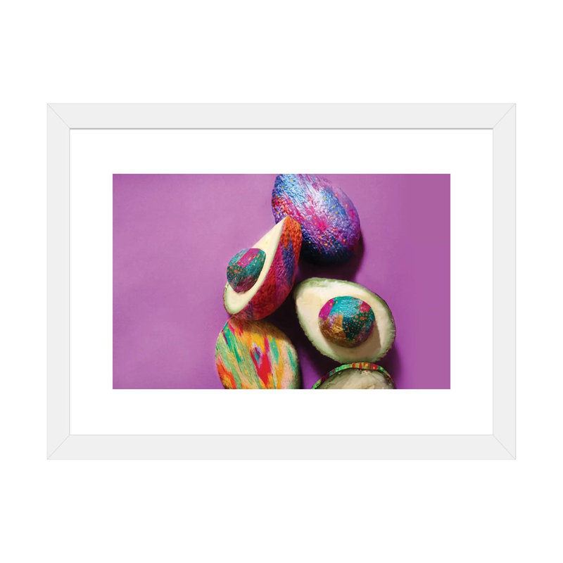 Avocat par EttaVee-impression d’art graphique, Blanc, Papier encadré blanc, H 24 po x l 32 po x P 1 po