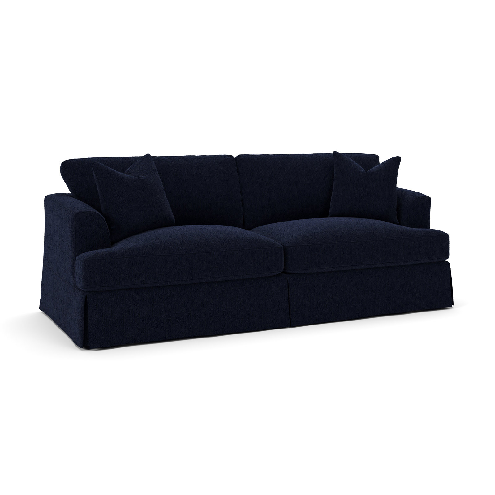 Lucia 92.5'' Upholstered Sofa, Davis Ink Bouclé Performance