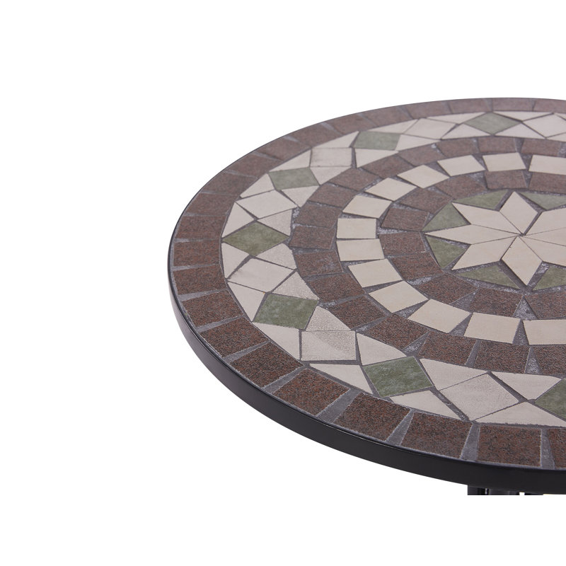 Aariona Round Iron Outdoor Bistro Table - 60 cm W 60 cm D