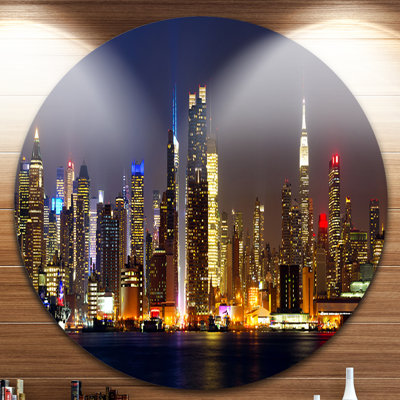 " New York Skyline at Night " Print