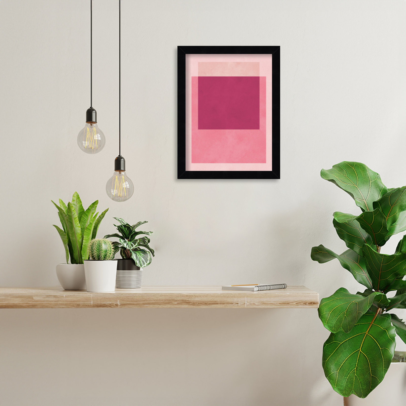Overlapping Geometry 12 Print, 13" H x 10" W, Black