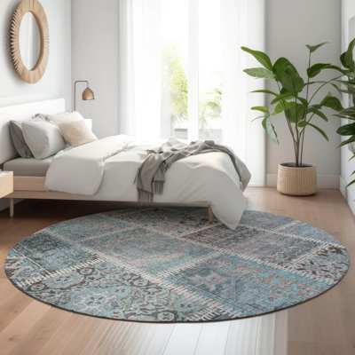 Premium Machine Washable Cerrito Teal Rug