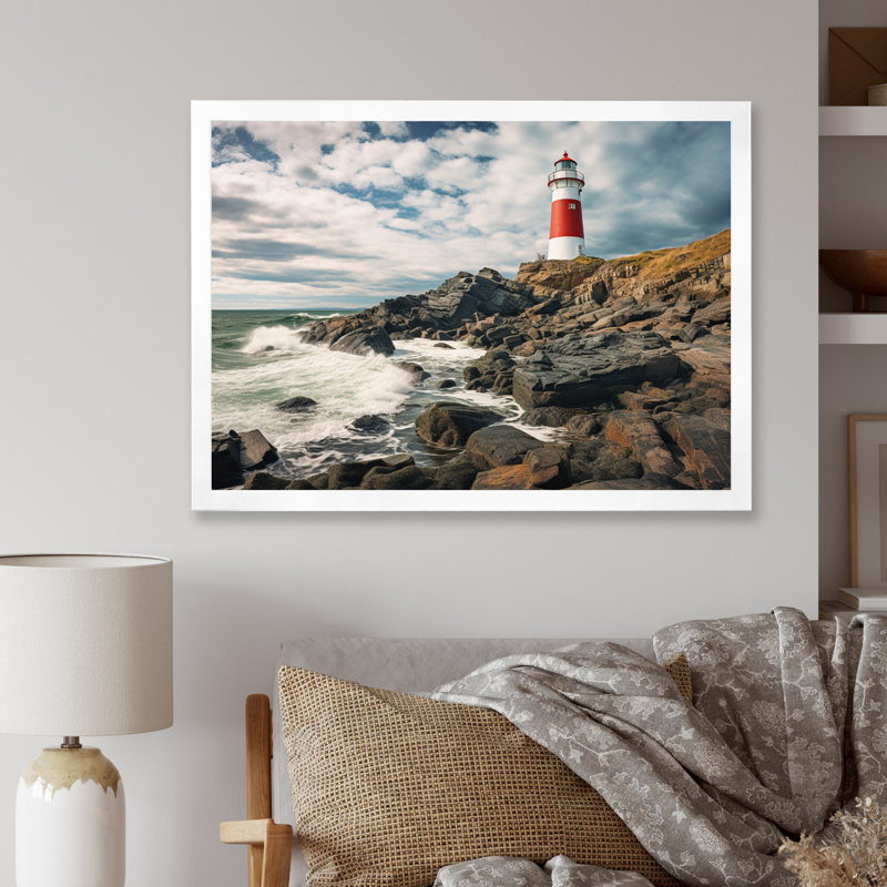 Phare de l'est du Canada II, H 30 po x l 40 po x P 1,5 po, Blanc