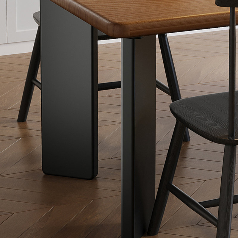 Table de salle à manger rectangulaire en bois de frêne, H 29,52 po x L 70,86 po x l 31,49 po