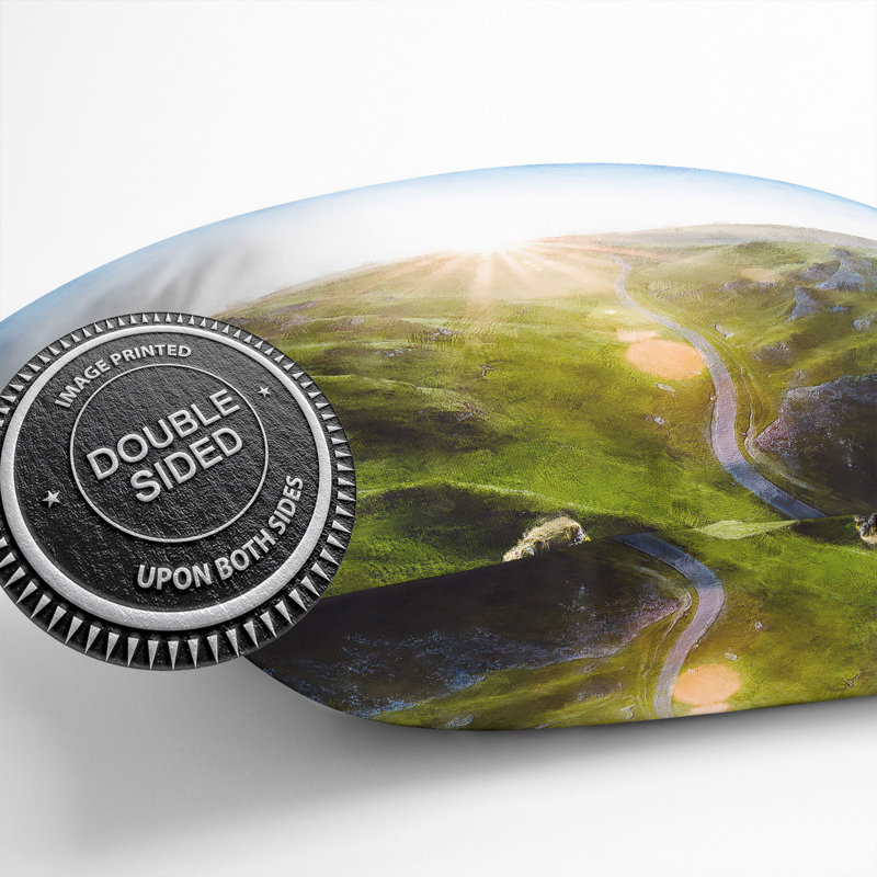 Winnats Pass Hope Valley Painting Cushion with Filling, 40cm H x 40cm W x 15cm D