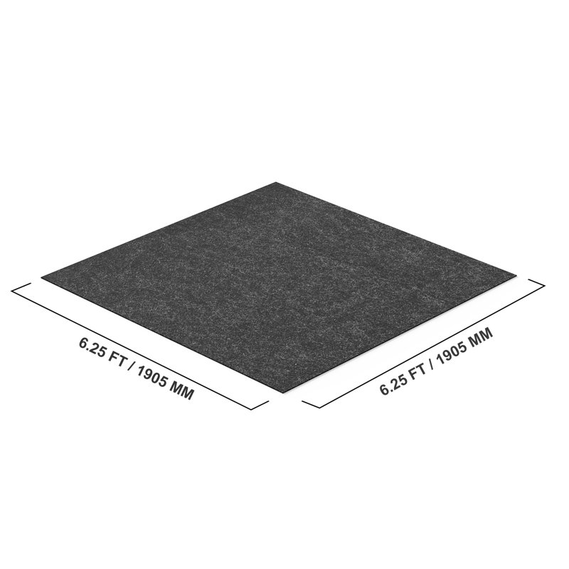 Tapis de protection antimicrobien gris antidérapant Vevor, H 0,2 po x l 75 po x P 75 po