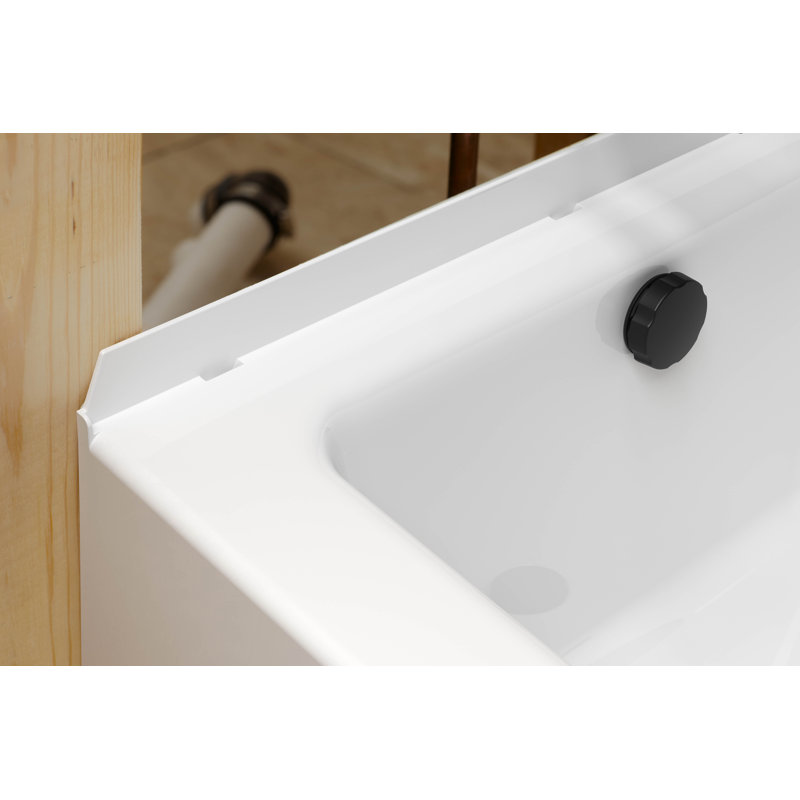 Forum 60 In. X 36 In. Above-Floor-Drain Vikrell Alcove Bath, Right