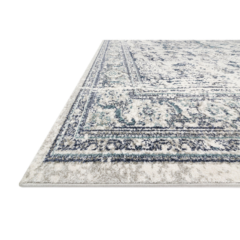Tapis vert / bleu Robson, Carré 1 pi 6 po x 1 pi 6 po