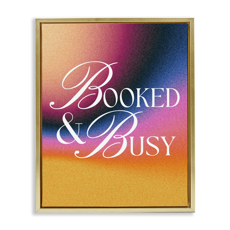  Art mural sur toile flottant avec "Booked & Busy Gradient Brown" par House of Lulu, H 31 po x l 25 po