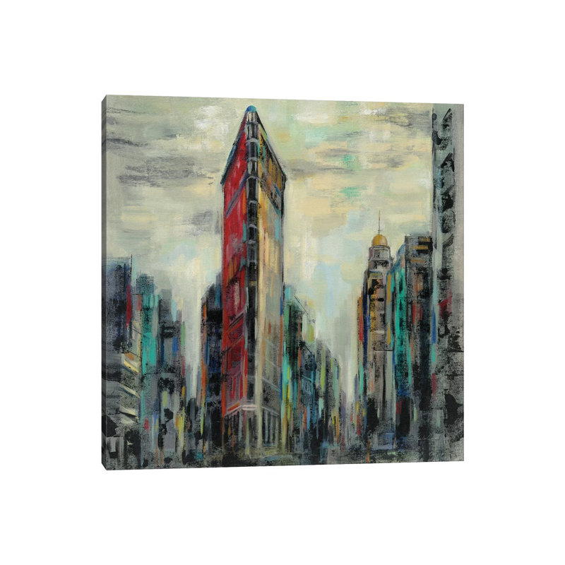Manhattan Flatiron Building by Silvia Vassileva - Wrapped Canvas Gallery-Wrapped Canvas Giclée, 30.48 cm H x 30.48 cm W