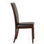 Ensemble de 2 chaises d'appoint Calista en similicuir espresso avec siège rembourré et dossier capitonné