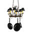 Elara Handcrafted 6 Light Pot Rack