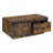 Coffee Table, Rustic Oak With Sliding Barn Door
