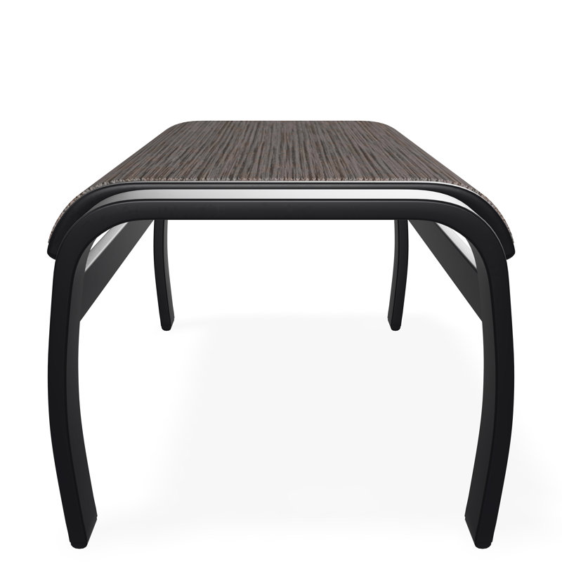 Belle Isle Sling Aluminum Frame Ottoman, Black, James