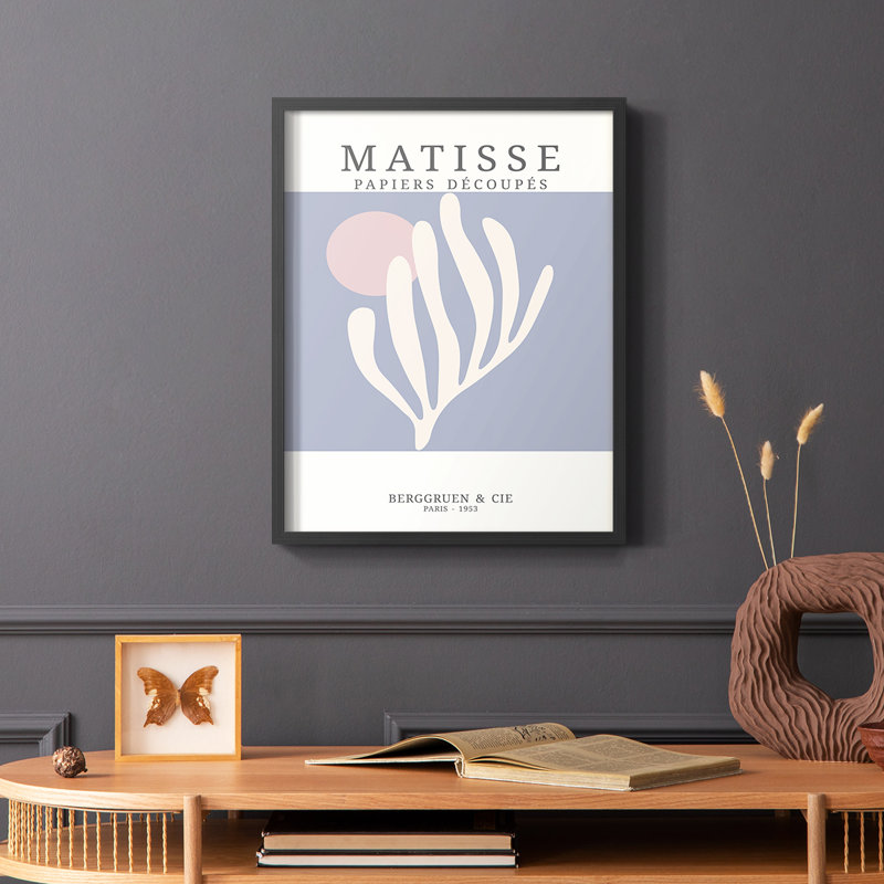 Matisse CDXXXVIII Framed Print - Solid Wood, Black Single Picture Framed, 20" H x 16" W