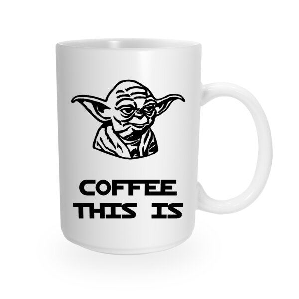 Star Wars 18 oz. Ceramic Mugs-Yoda Best AND Darth Vader Dark Side-Set of 2