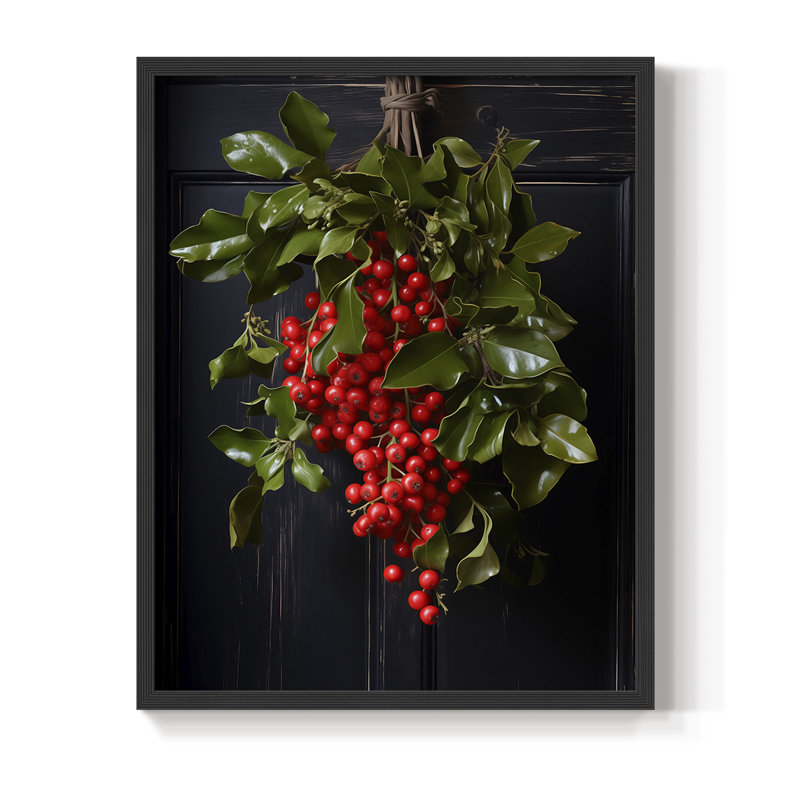 «Christmas Holiday Art DCLXVI», reproduction d'art encadrée - bois massif, H 11 po x l 9 po, Noir, noir, noir, noir