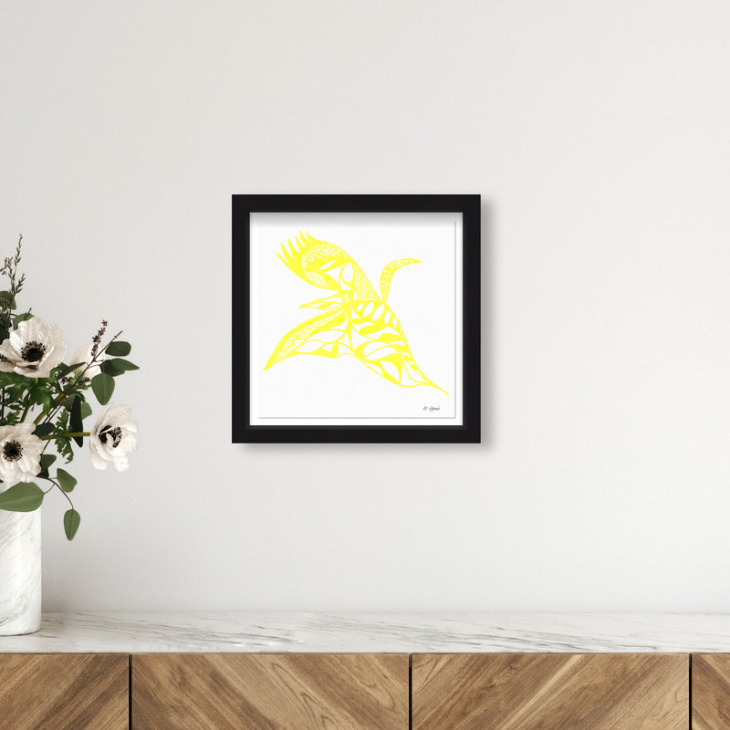 Manuel Roman - Swan Dance Shadowbox Animals Print by Oliver Gal, Black Frame, 12 x 12, 13.5"H x 13.5"W, Black Shadowbox