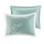 Ensemble d'édredon surdimensionné en jacquard de coton turquoise très grand-131459813