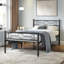 Alvernia Single Double Size Bed Metal Platform Mattress Foundation w/Headboard Footboard-363994682