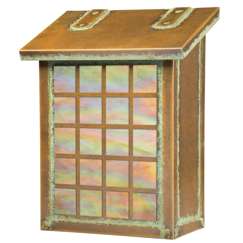 Boîte aux lettres murale Carlo, Vert nouveau, Or irisé