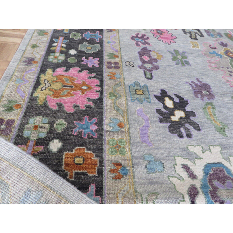 Tapis unique gris de 8 pi 11 po x 12 pi One-of-a-Kind