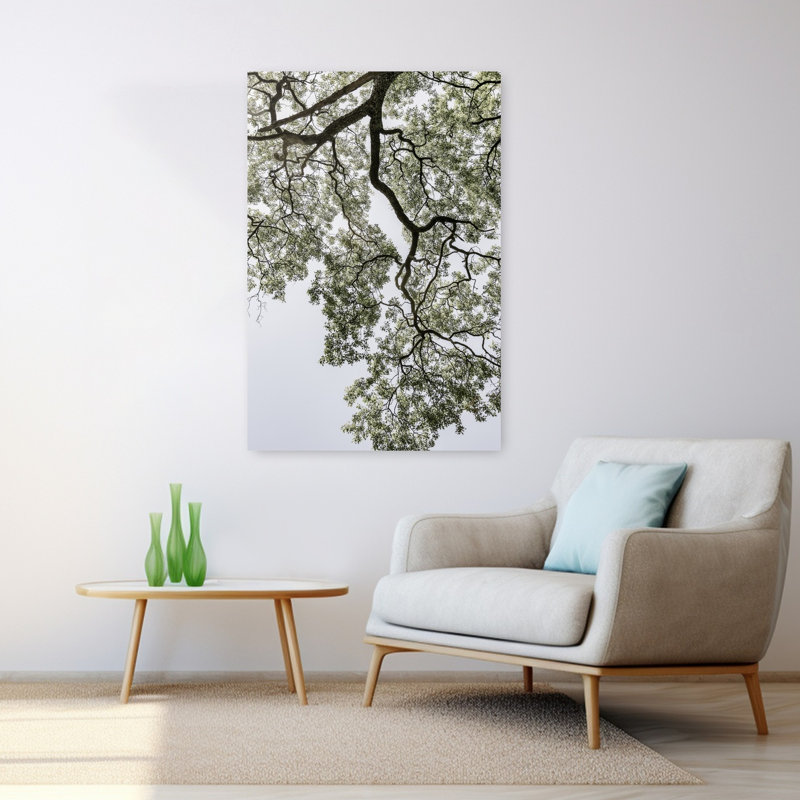 Art contemporain contemporain, paysage forestier abstrait, H 48 po x l 32 po