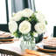 Silk Peony Arrangement in Vase
