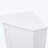White Bathroom Cabinet Triangle Corner Storage Cabinet with Adjustable Shelf Modern Style MDF Board