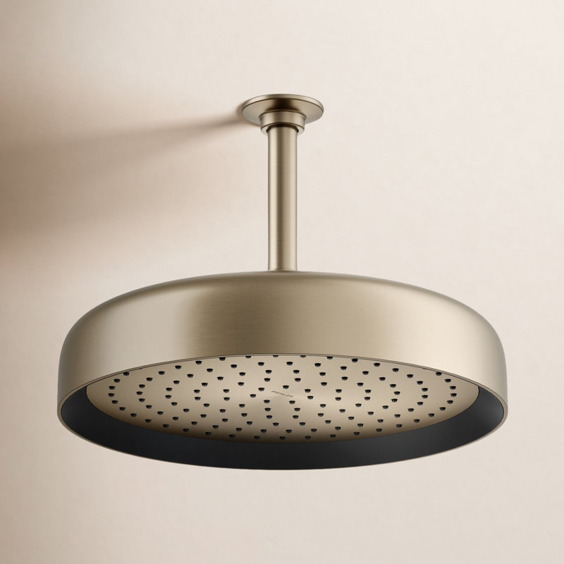 Statement 2.5 GPM Round 12 in. Rainhead with Katalyst Air-Induction Technology, Vibrant Brushed Bronze, 2.5 GPM, Round