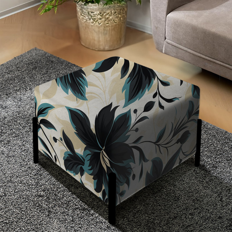 Damask Euphony - Damask Square Ottoman