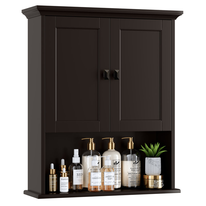 Rangement mural Winland requis au-dessus de la toilette, Espresso