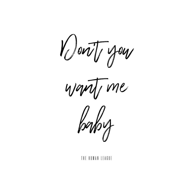 Don't You Want Me Baby by Mambo Art Studio - Wrapped Canvas Gallery-Wrapped Canvas Giclée, 20.32 cm H x 30.48 cm W