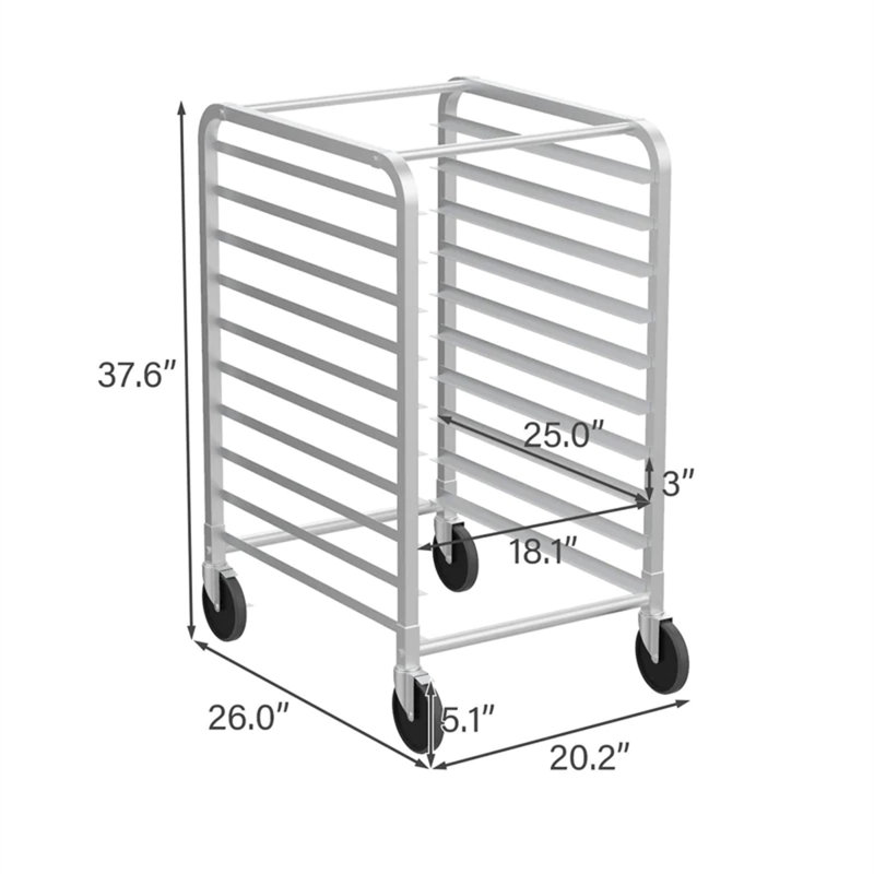 Nadyia 20.2 " W Stainless Steel Shelving Unit