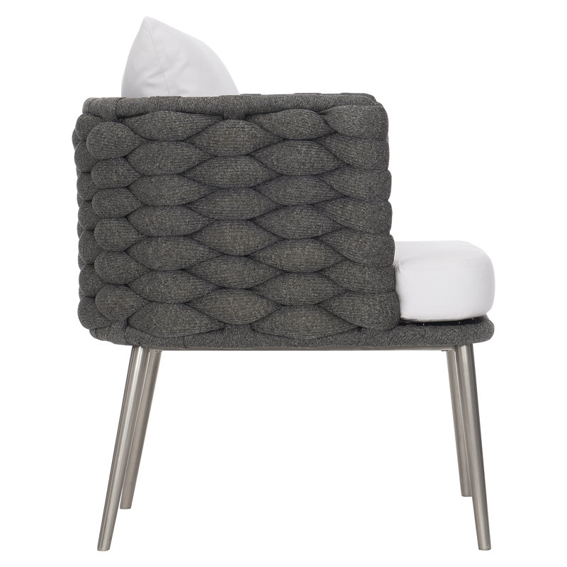 Santa Cruz Outdoor Dining Armchair, Dark Gray