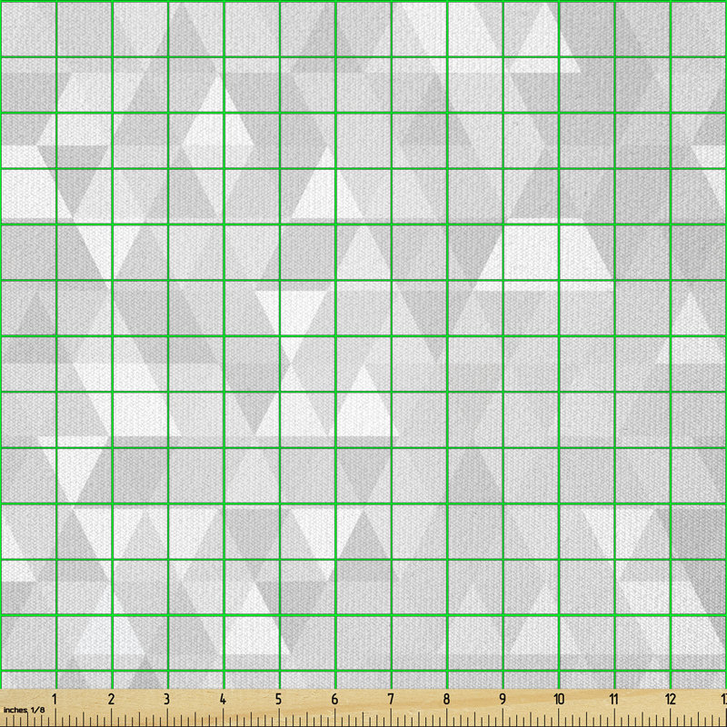 Tissu gris et blanc au bord de la cour, motif à triangles et mosaïque à effet géométrique hipster Low Poly