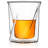 JoyJolt Lacey Double Wall Whiskey Glass, 10oz