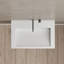Évier rectangulaire à surface solide blanc mat 23 po x 15 po MonBlari-127278734