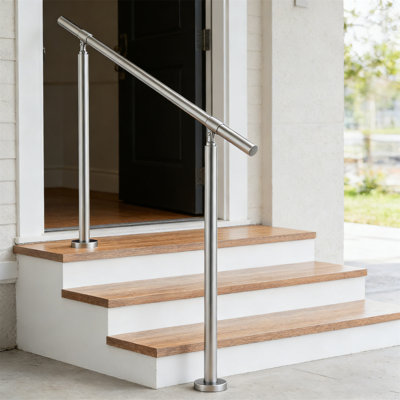 Staircase Handrail Kit, 304 Stainless Steel Handrail, Top Handrail, Suitable For Indoor And Outdoor Installation