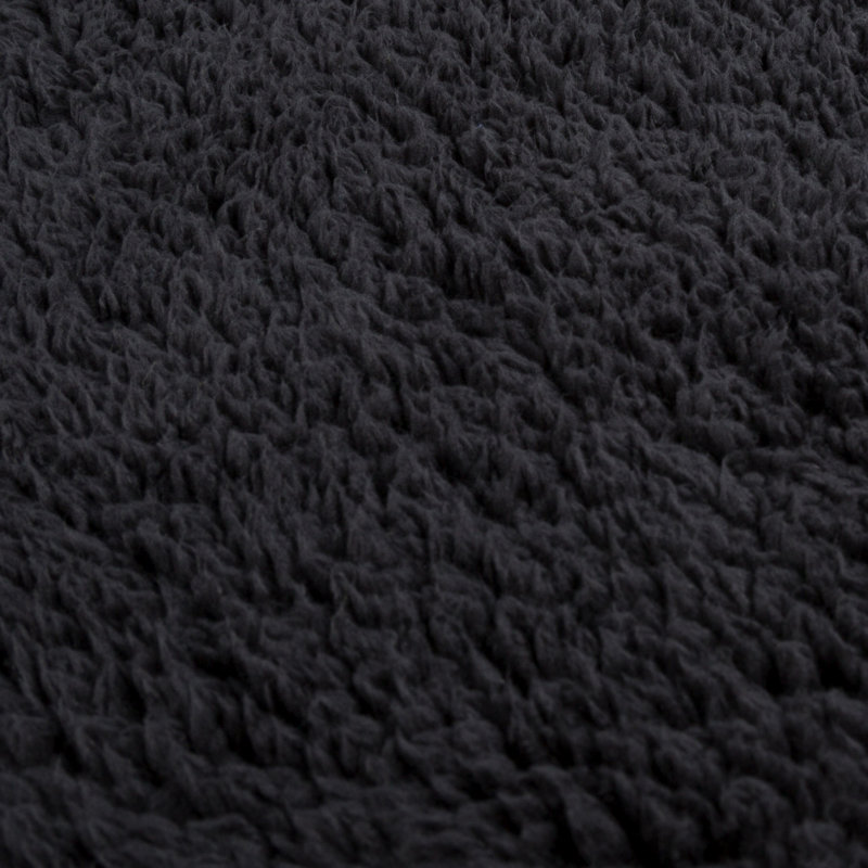  Body Pillow Sherpa Cover- Soft Sherpa Pillowcase with Zipper, Black