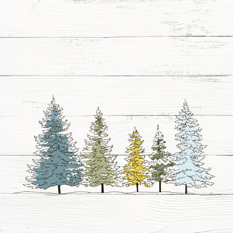 «Snowfall at the Red Cottage Winter Lights», art mural sur toile, H 12 po x l 12 po