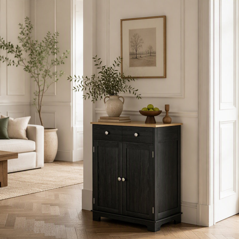Buffet compact, meuble de rangement polyvalent avec tiroirs, meuble de rangement élégant pour la cuisine