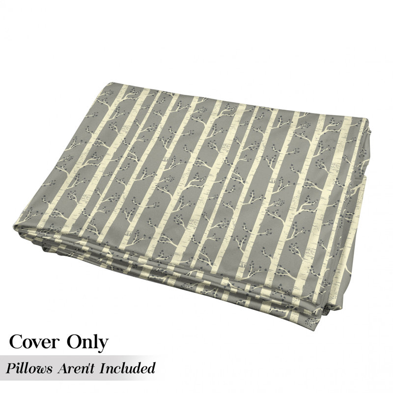 Housse de coussin d'extérieur Birch Tree Branches, H 2 po x l 27 po x P 88 po