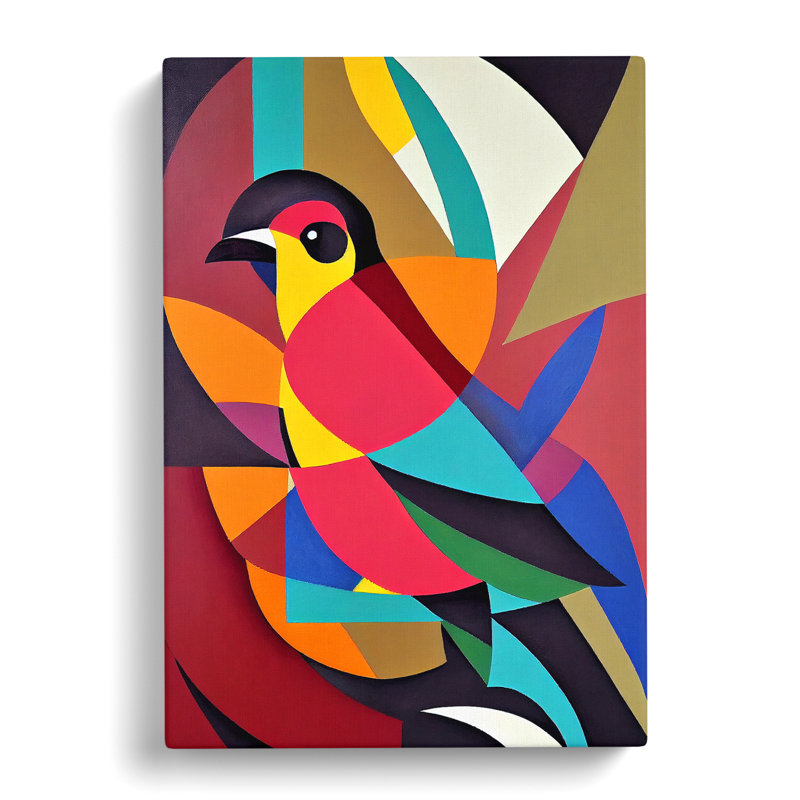 Kollett Robin Bird Abstract Vol.3 - Wrapped Canvas Print, 60cm H x 40cm W
