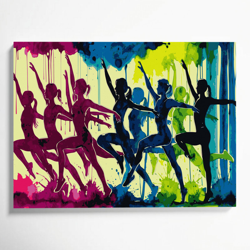 Art mural rouge sur toile, H 11 po x l 14 po