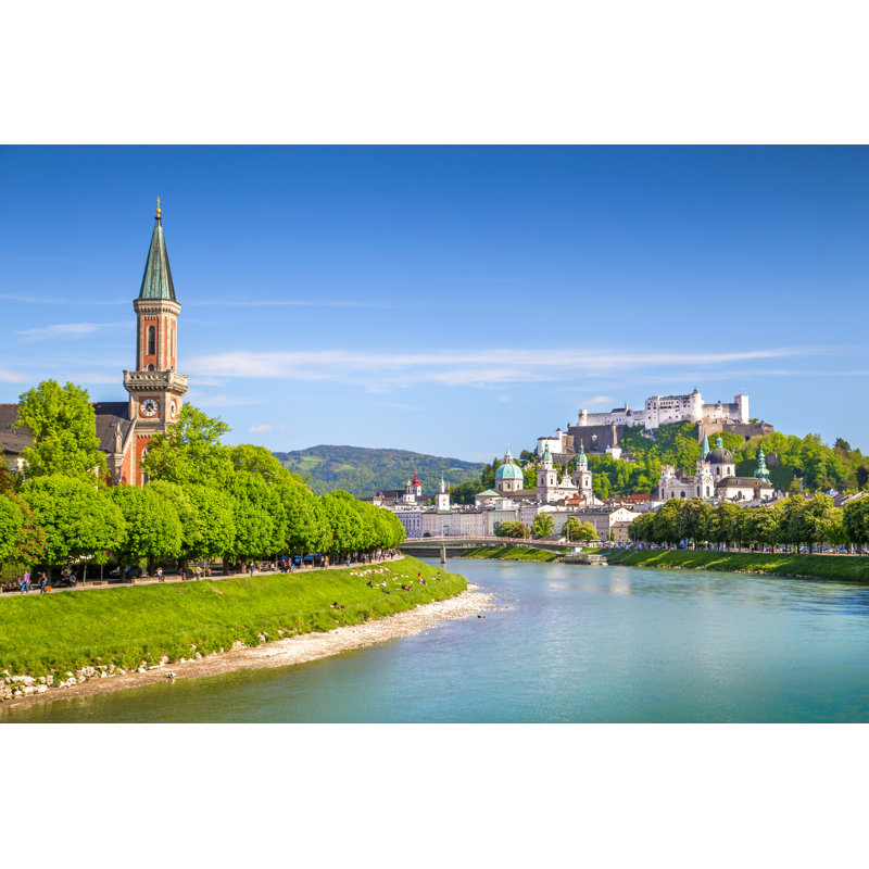 Salzburg In Springtime, Austria - Wrapped Canvas Print, 51cm H x 76cm W