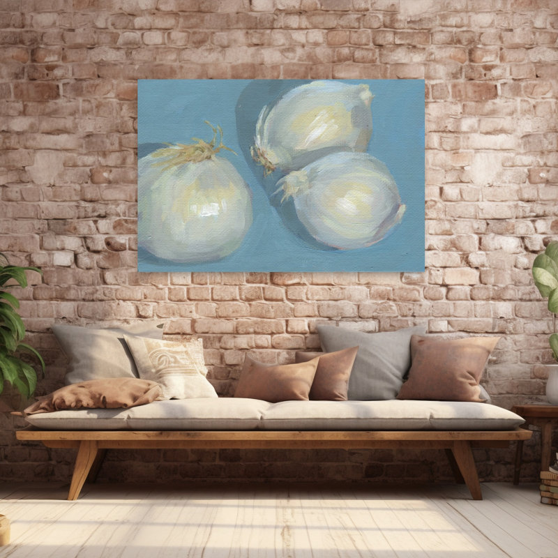 Fresh Garlic Still Life by Carrie Arnold - Wrapped Canvas Print, 152 cm H x 102 cm W